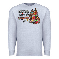 Heather Grey rocking around the christmas tree Premium Sweatshirt - JahusDesignShop
