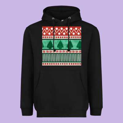 Christmas Trees Hand Drawn Seamless Pattern Heavyweight Hoodie Designed By Bundleandbundleshop