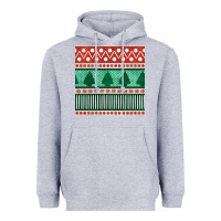 Heather Grey christmas trees hand drawn seamless pattern Heavyweight Hoodie - BundleAndBundleShop