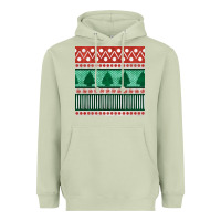 Matcha christmas trees hand drawn seamless pattern Heavyweight Hoodie - BundleAndBundleShop