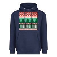 Navy christmas trees hand drawn seamless pattern Heavyweight Hoodie - BundleAndBundleShop