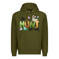 Army Green the hunt is on Premium Hoodie - MaliasSmallBusiness