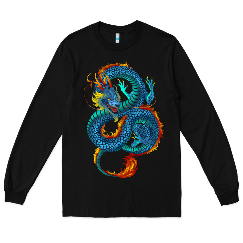 Blue Dragon Long Sleeve Tee by RanaPortraitStore | Teevron