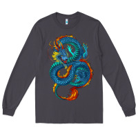 Smoke blue dragon Long Sleeve Tee - RanaPortraitStore