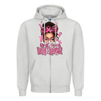 Dove Grey brest cancer warrior afro messy bun Zipper Hoodie - texasbilliewilder