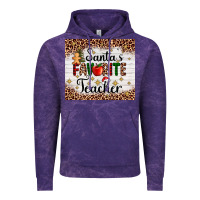 Cloud Purple santa's favorite teacher Vintage Hoodie - AdoDesignShop