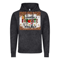 Vintage Black santa's favorite teacher Vintage Hoodie - AdoDesignShop