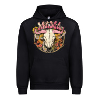 Black bullskull mama Urban Hoodie - NancyCooperArtShop