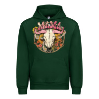 Forest Green bullskull mama Urban Hoodie - NancyCooperArtShop