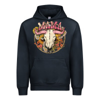 Navy bullskull mama Urban Hoodie - NancyCooperArtShop