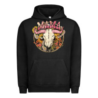 Pigment Black bullskull mama Urban Hoodie - NancyCooperArtShop
