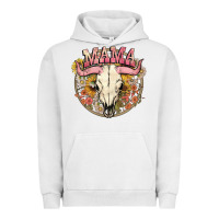 Pigment Lunar Rock bullskull mama Urban Hoodie - NancyCooperArtShop