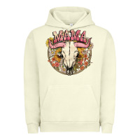 Pigment Pistachio bullskull mama Urban Hoodie - NancyCooperArtShop