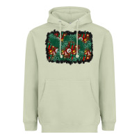 Matcha christmas gift box and leopard background Heavyweight Hoodie - BundleAndBundleShop