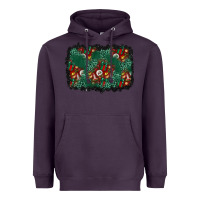 Plum christmas gift box and leopard background Heavyweight Hoodie - BundleAndBundleShop