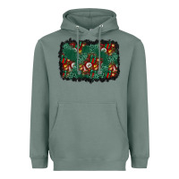 Sage christmas gift box and leopard background Heavyweight Hoodie - BundleAndBundleShop