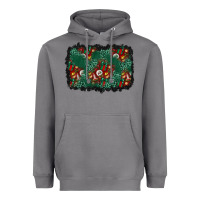 Storm christmas gift box and leopard background Heavyweight Hoodie - BundleAndBundleShop