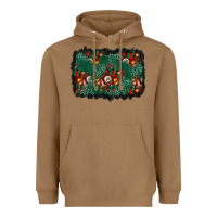 Toasted Coconut christmas gift box and leopard background Heavyweight Hoodie - BundleAndBundleShop