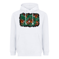 White christmas gift box and leopard background Heavyweight Hoodie - BundleAndBundleShop