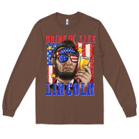 Chestnut drinking like lincoln Long Sleeve Tee - texasbilliewilder