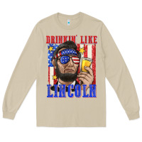 Mushroom drinking like lincoln Long Sleeve Tee - texasbilliewilder