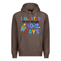 Coffee i blasted my way through 100 days Premium Hoodie - MaliasSmallBusiness