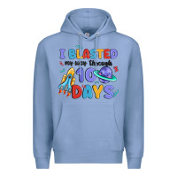 Colony Blue i blasted my way through 100 days Premium Hoodie - MaliasSmallBusiness