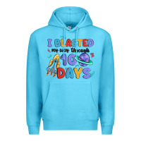 Ocean Blue i blasted my way through 100 days Premium Hoodie - MaliasSmallBusiness
