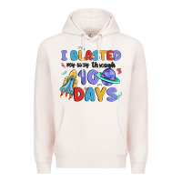 Pale Pink i blasted my way through 100 days Premium Hoodie - MaliasSmallBusiness