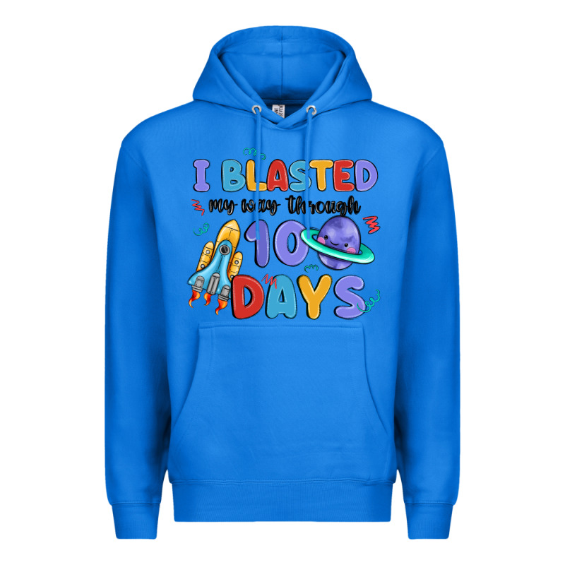 I Blasted My Way Through 100 Days Premium Hoodie by MaliasSmallBusiness | Teevron