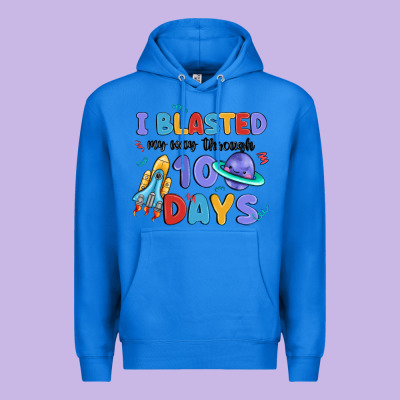 I Blasted My Way Through 100 Days Premium Hoodie Designed By Maliassmallbusiness
