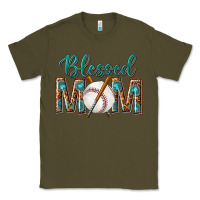 Army Green western blessed mom with baseball Classic Tee - texasbilliewilder