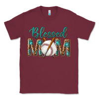 Burgundy western blessed mom with baseball Classic Tee - texasbilliewilder
