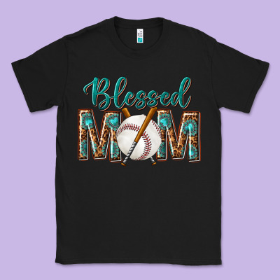 Western Blessed Mom With Baseball Classic Tee Designed By Texasbilliewilder