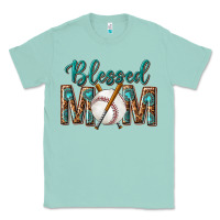 Seafoam western blessed mom with baseball Classic Tee - texasbilliewilder