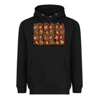Black christmas gingerbread man and house background Heavyweight Hoodie - BundleAndBundleShop
