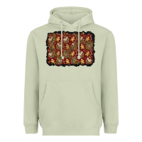 Matcha christmas gingerbread man and house background Heavyweight Hoodie - BundleAndBundleShop