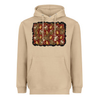 Mushroom christmas gingerbread man and house background Heavyweight Hoodie - BundleAndBundleShop