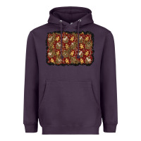 Plum christmas gingerbread man and house background Heavyweight Hoodie - BundleAndBundleShop