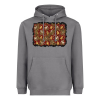 Christmas Gingerbread Man And House Background Heavyweight Hoodie | Teevron