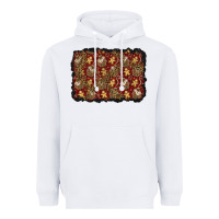 White christmas gingerbread man and house background Heavyweight Hoodie - BundleAndBundleShop