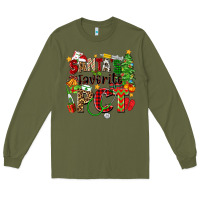 Army Green santa's favorite pct Long Sleeve Tee - Zillion Design Studio