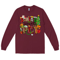 Burgundy santa's favorite pct Long Sleeve Tee - Zillion Design Studio