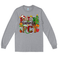 Heather Grey santa's favorite pct Long Sleeve Tee - Zillion Design Studio