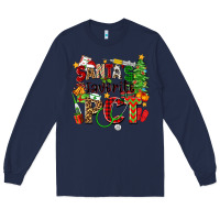Navy santa's favorite pct Long Sleeve Tee - Zillion Design Studio