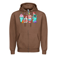 Chestnut ariel coffee cups Zipper Hoodie - Zillion Design Studio
