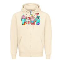 Sandshell ariel coffee cups Zipper Hoodie - Zillion Design Studio