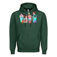Sports Green ariel coffee cups Zipper Hoodie - Zillion Design Studio