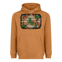 Christmas Ornament And Diamond Plaid  Background Heavyweight Hoodie | Teevron