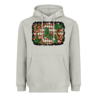 Moon Dust christmas ornament and diamond plaid  background Heavyweight Hoodie - BundleAndBundleShop